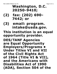 Form FAA-1004A-XLP Designation of Ebt Alternate Card Holder (Extra Large Print) - Arizona, Page 9