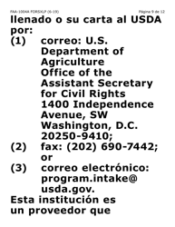 Formulario FAA-1004A-SXLP Designacion De Titular Sustituto Para La Tarjeta De Ebt (Letra Extra Grande) - Arizona (Spanish), Page 9