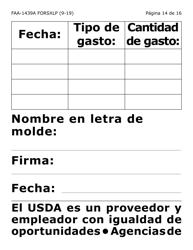 Formulario FAA-1439A-SXLP Declaracion De Sueldo De Empleo Por Cuenta Propia (Letra Extra Grande) - Arizona (Spanish), Page 14