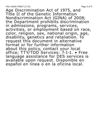 Form FAA-1004A-LP Designation of Ebt Alternate Card Holder (Large Print) - Arizona, Page 5
