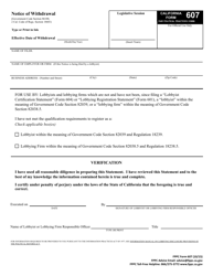 FPPC Form 607 Notice of Withdrawal - California, Page 2
