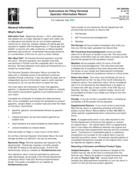 Instructions for Form DR-309636 Terminal Operator Information Return - Florida