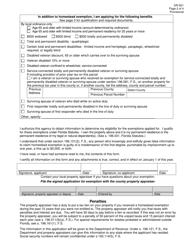 Form DR-501 Original Application for Homestead and Related Tax Exemptions - Florida, Page 2