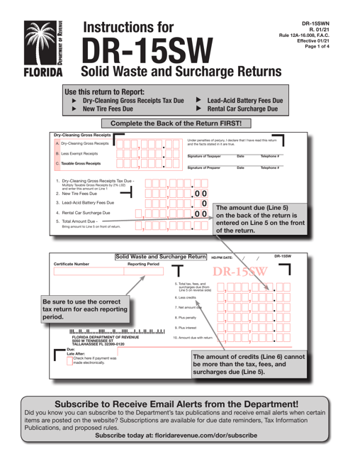 Form DR-15SW  Printable Pdf