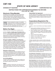 Instructions for Form CBT-100 New Jersey Corporation Business Tax Return - New Jersey, Page 2