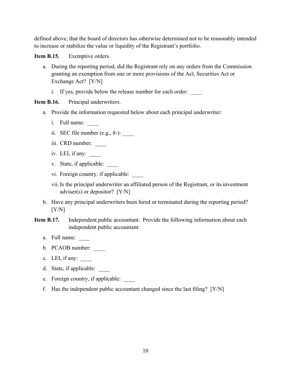 SEC Form 2846 (N-CEN) Annual Report for Registered Investment Companies, Page 11