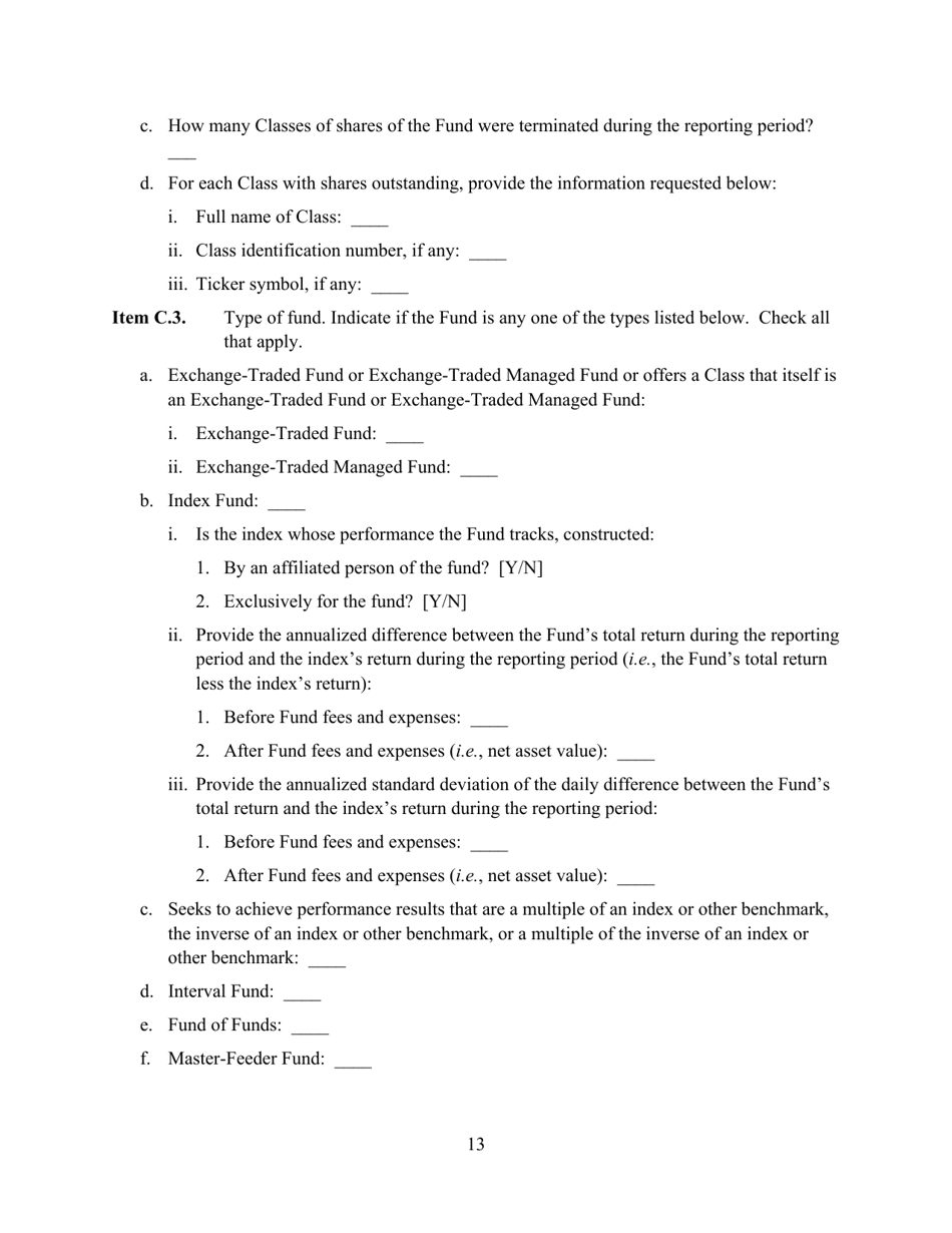 SEC Form 2846 (N-CEN) Annual Report for Registered Investment Companies, Page 14
