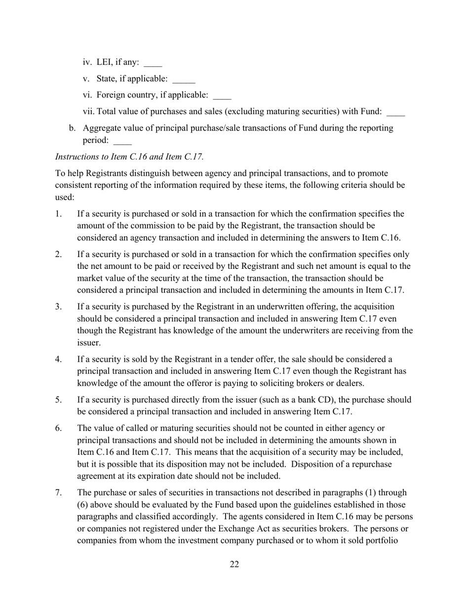 SEC Form 2846 (N-CEN) Annual Report for Registered Investment Companies, Page 23