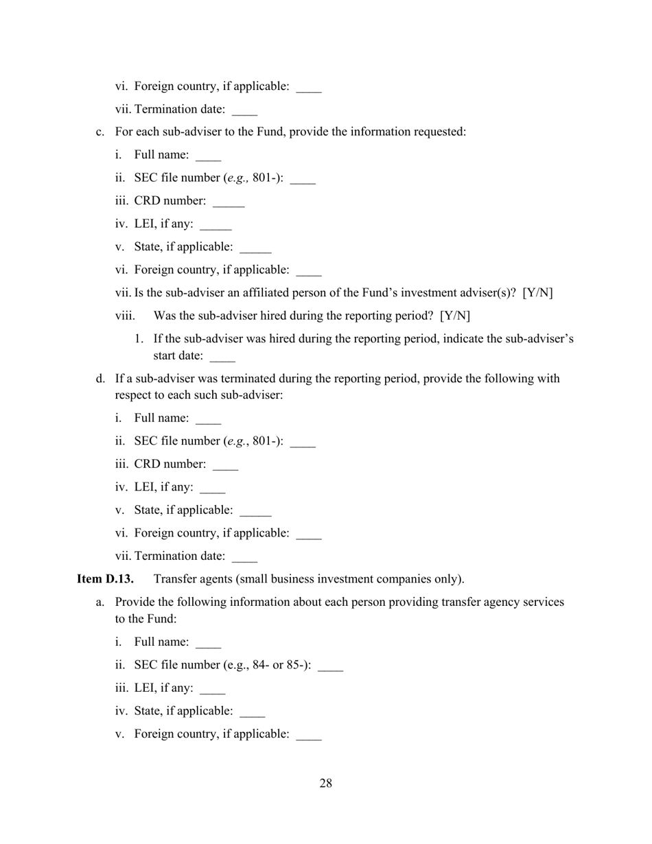 SEC Form 2846 (N-CEN) Annual Report for Registered Investment Companies, Page 29