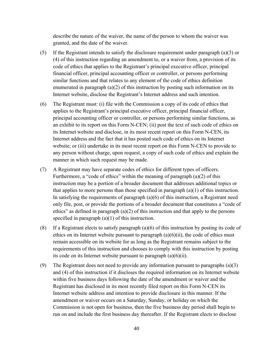 SEC Form 2846 (N-CEN) Annual Report for Registered Investment Companies, Page 41