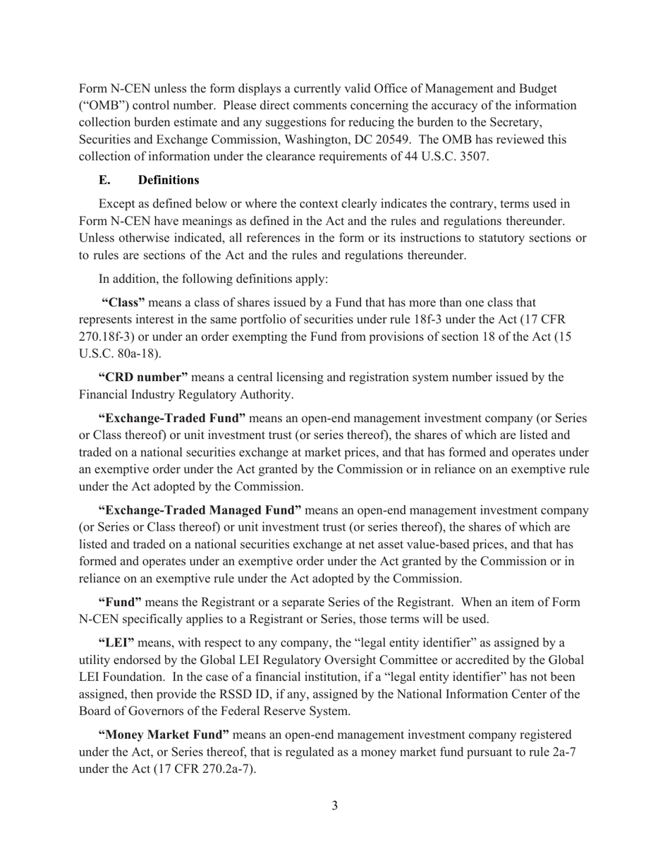 SEC Form 2846 (N-CEN) Annual Report for Registered Investment Companies, Page 4
