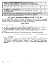 SBA Form 2484-SD Paycheck Protection Program Lender&#039;s Application - Second Draw Loan Guaranty, Page 3