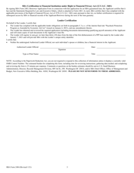 SBA Form 2484 Paycheck Protection Program Lender&#039;s Application - Paycheck Protection Program Loan Guaranty, Page 3