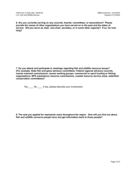FWS Form 3-2322 Regional Council Candidate Interview, Page 3