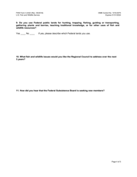 FWS Form 3-2322 Regional Council Candidate Interview, Page 4
