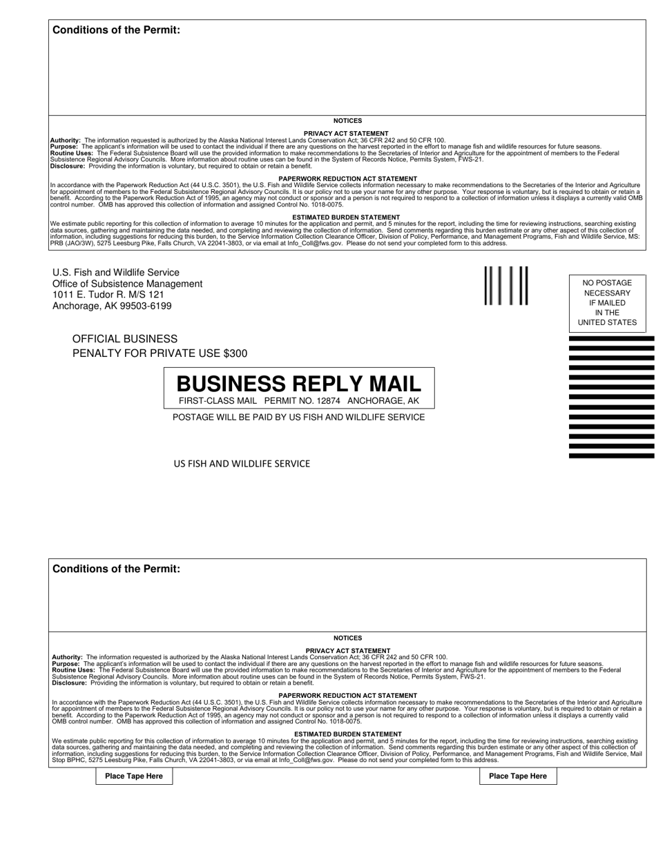 FWS Form 3-2378 Download Printable PDF or Fill Online Federal ...