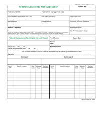 FWS Form 3-2328 Federal Subsistence Fish Application