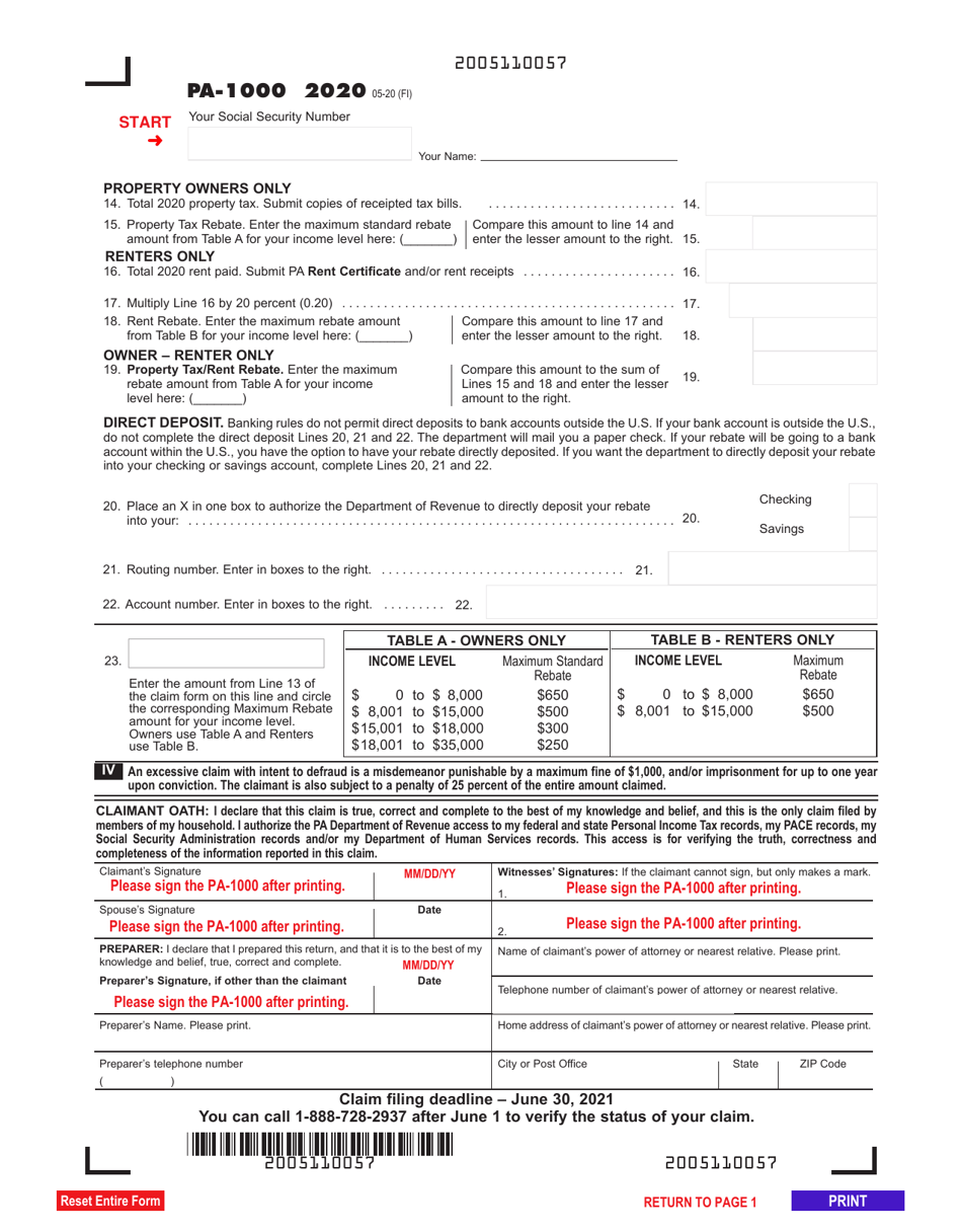form-pa-1000-download-fillable-pdf-or-fill-online-property-tax-or-rent