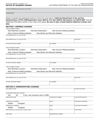 Form CDTFA-345-WEB Notice of Business Change - California, Page 2