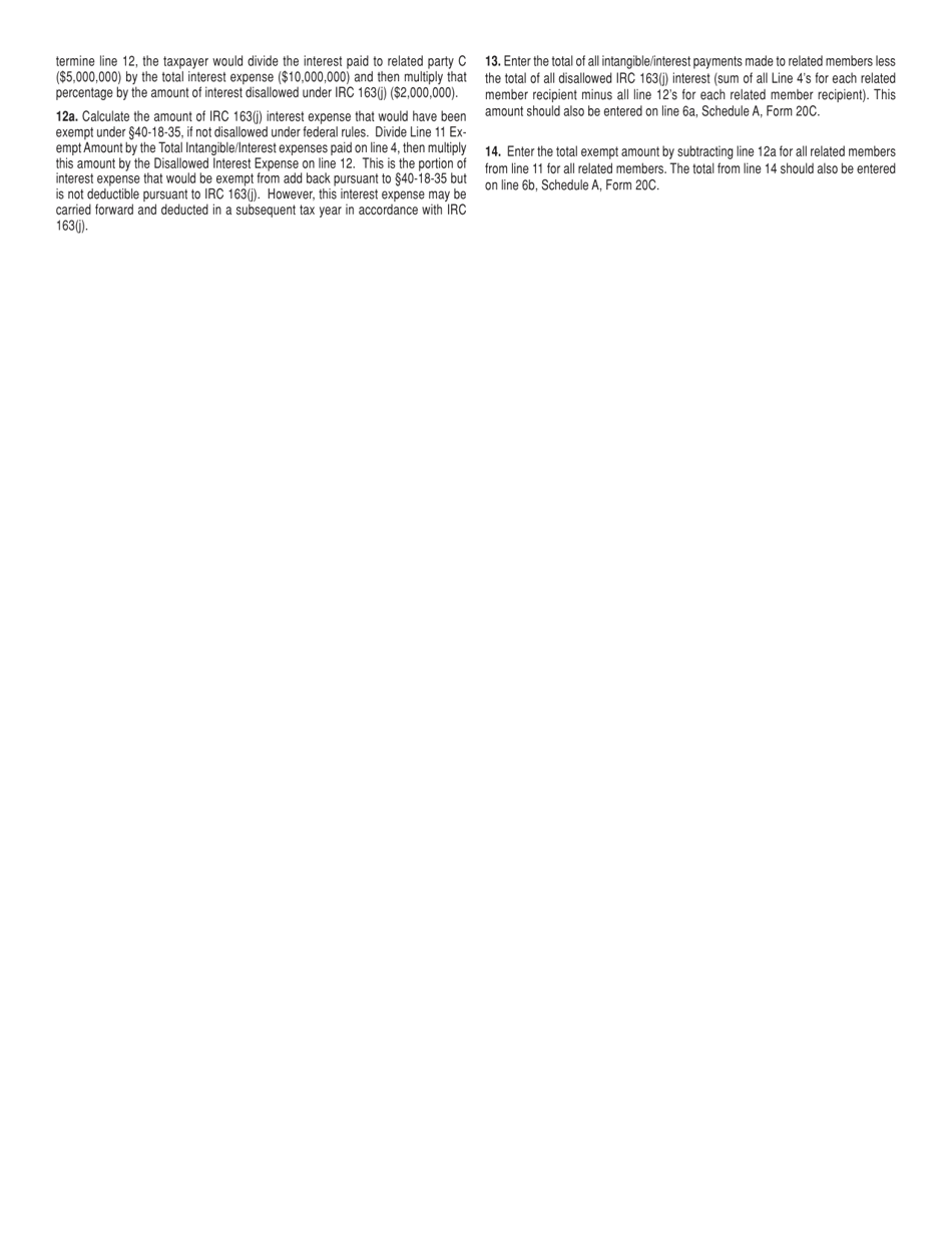 Instructions for Form 20C Schedule AB Add-Back Form - Alabama, Page 2