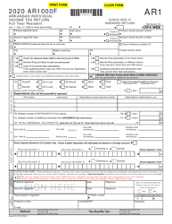 Document preview: Form AR1000F Arkansas Full Year Resident Individual Income Tax Return - Arkansas, 2020