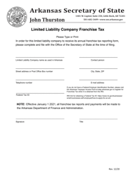 Form LL-01 Articles of Organization for Limited Liability Company - Arkansas, Page 2