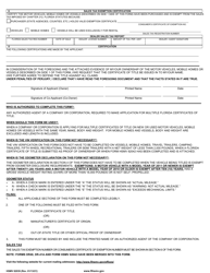 Form HSMV82039 Application for Multiple Certificates of Title With/Without Registrations - Florida, Page 2