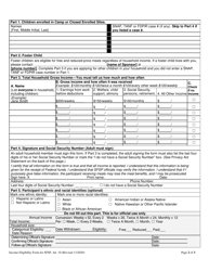 Attachment 10 &quot;Income Eligibility Form for the Summer Food Service Program (For Use by Camps and Closed Enrolled Sites)&quot; - Georgia (United States), Page 2