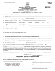 Form T-3 Application for Registration of Service Mark - Hawaii, Page 2