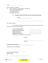 Form 1C-P-512 &quot;Request for Extension of the 9-month Deadline&quot; - Hawaii