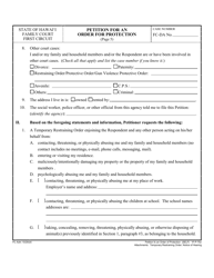 Form 1F-P-752 Petition for an Order for Protection - Hawaii, Page 5