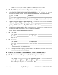Form 1F-P-997A Petition for Paternity or for Custody, Visitation, and Support Orders After Voluntary Establishment of Paternity - Hawaii, Page 5