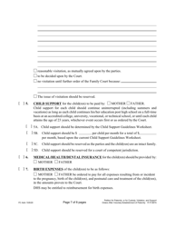 Form 1F-P-997A Petition for Paternity or for Custody, Visitation, and Support Orders After Voluntary Establishment of Paternity - Hawaii, Page 7