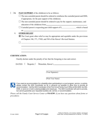 Form 1F-P-997A Petition for Paternity or for Custody, Visitation, and Support Orders After Voluntary Establishment of Paternity - Hawaii, Page 8