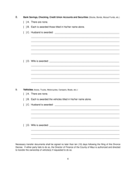 Form 2F-E-067 Decree Granting Divorce and Awarding Child Custody - Hawaii, Page 6