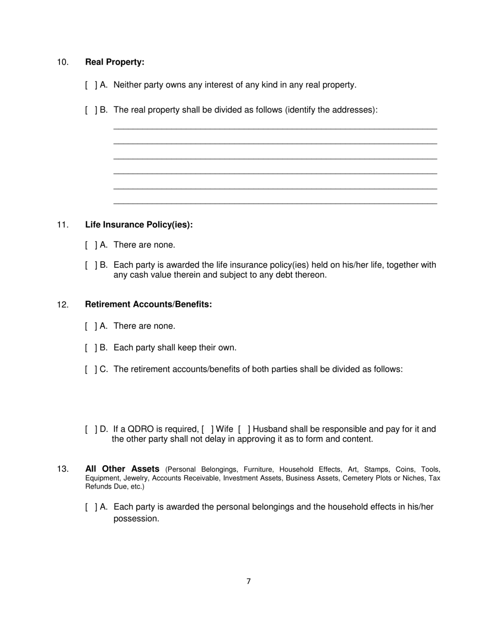 Form 2F-E-067 Decree Granting Divorce and Awarding Child Custody - Hawaii, Page 7