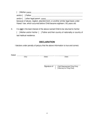 Form 2F-P-563 Confidential Request for Special Immigration Juvenile Factual Findings - Hawaii, Page 4
