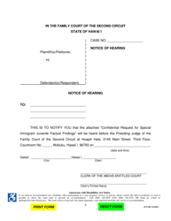 Form 2F-P-563 Confidential Request for Special Immigration Juvenile Factual Findings - Hawaii, Page 5