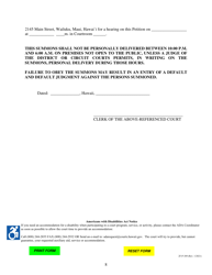 Form 2F-P-389 Petition for Paternity; Summons - Hawaii, Page 8