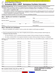 Document preview: Schedule REG-1-MKP Marketplace Facilitator Information - Illinois