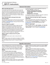 Document preview: Instructions for Form ST-71 Multiple Site Form - Illinois