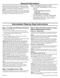 Instructions for Form IL-1040 Schedule NR Nonresident and Part-Year Resident Computation of Illinois Tax - Illinois, Page 2