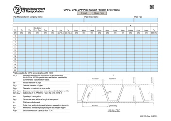 Document preview: Form BBS155 Cpvc, Cpe, Cpp Pipe Culvert/Storm Sewer Data - Illinois