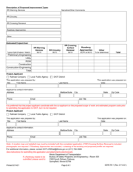 Form BSPE RR1 Project Application for Local Rail-Highway Crossing Safety Program (Section 130) - Illinois, Page 2