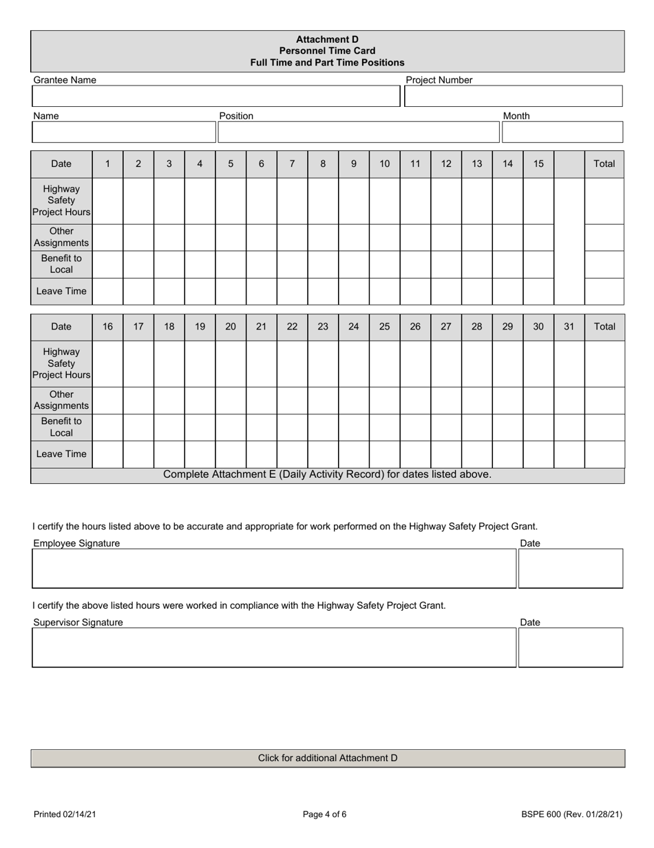 Form BSPE600 Highway Safety Claim (Non-step) - Illinois, Page 4