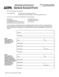 EPA Form 7610-5 General Account Form, Page 2