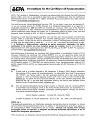 EPA Form 7610-1 Certificate of Representation, Page 7