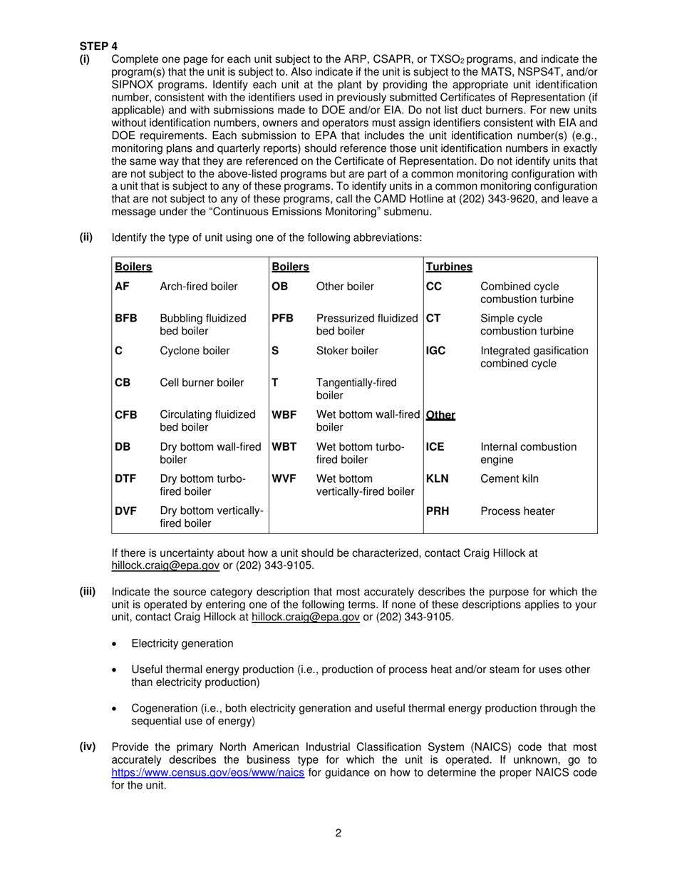 EPA Form 7610-1 Certificate of Representation, Page 8