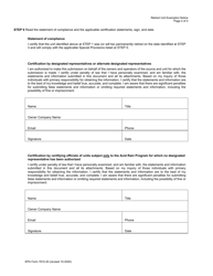 EPA Form 7610-20 Retired Unit Exemption, Page 4