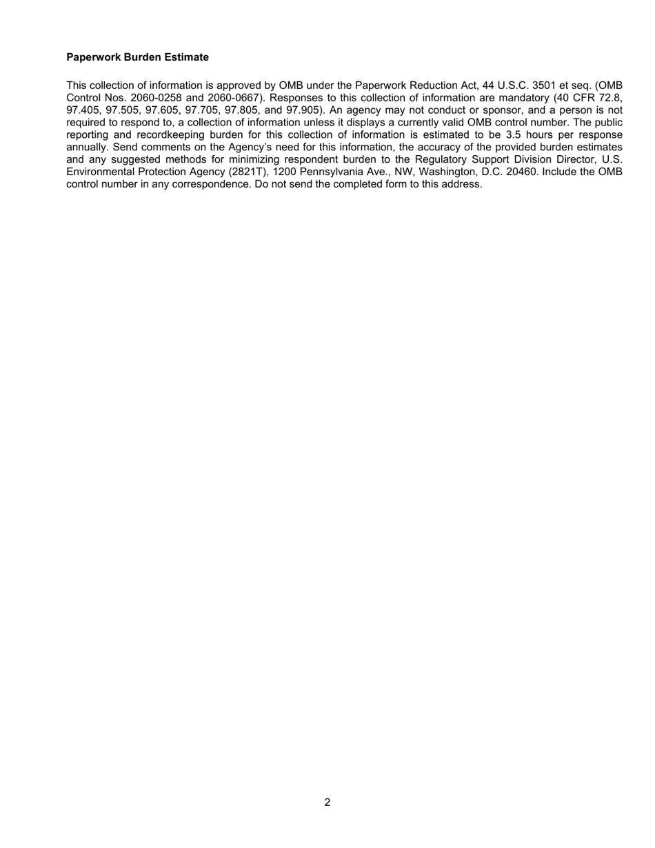 EPA Form 7610-20 Retired Unit Exemption, Page 6